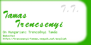 tamas trencsenyi business card
